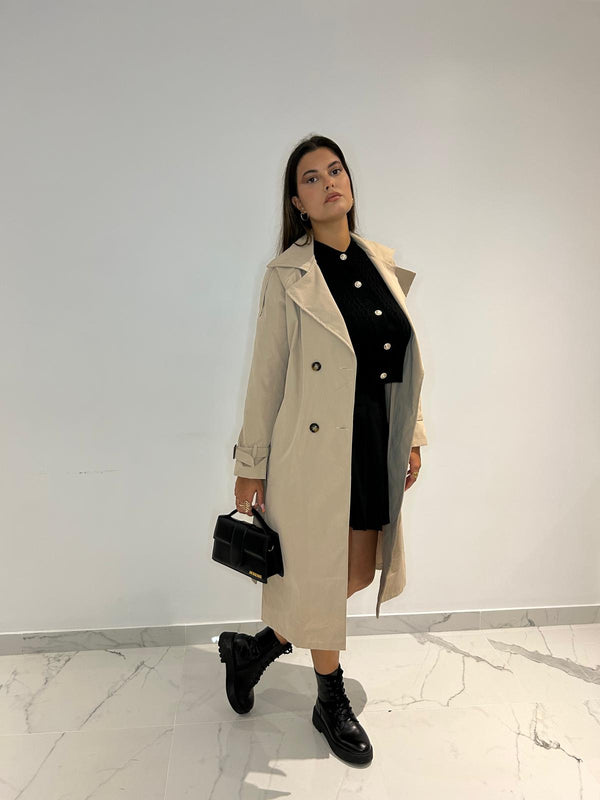 Trench-coat "Élégance Parisienne" Beige