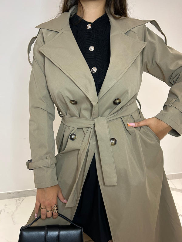 Trench-coat "Élégance Parisienne" Camel